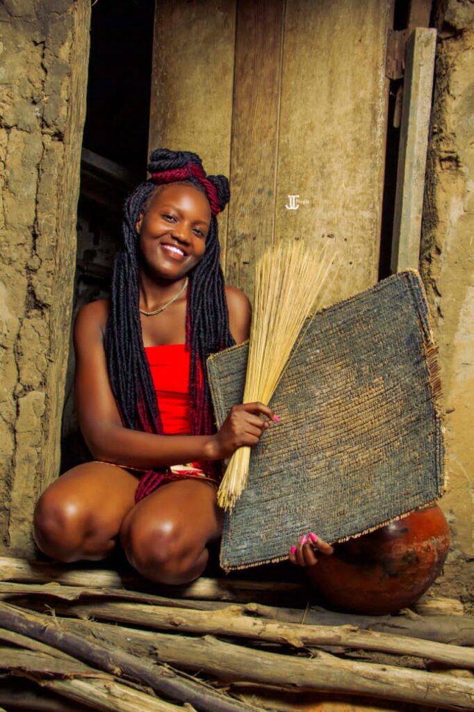 beautiful african girl smiles