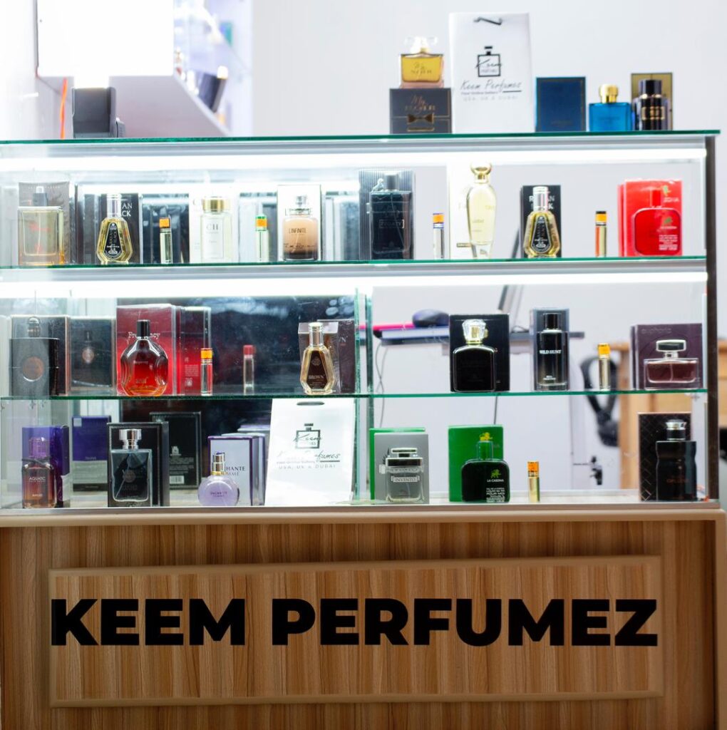 keem perfumez inside the store