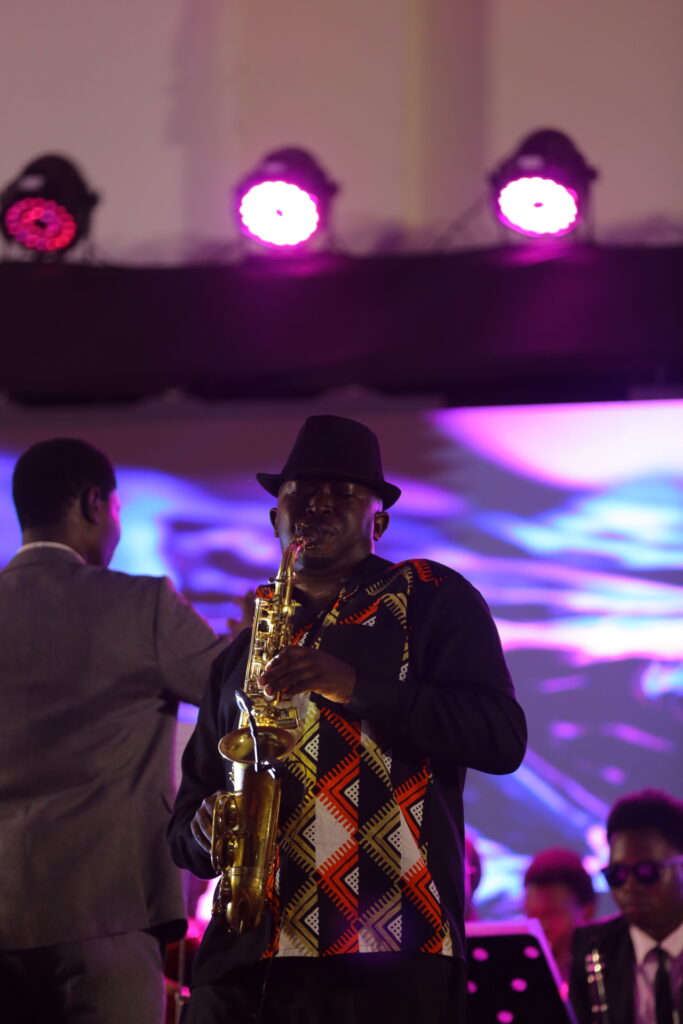 ceasor kajura playing a saxophone