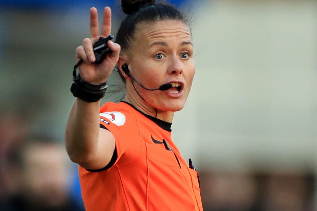 Rebecca Welch as the first referee