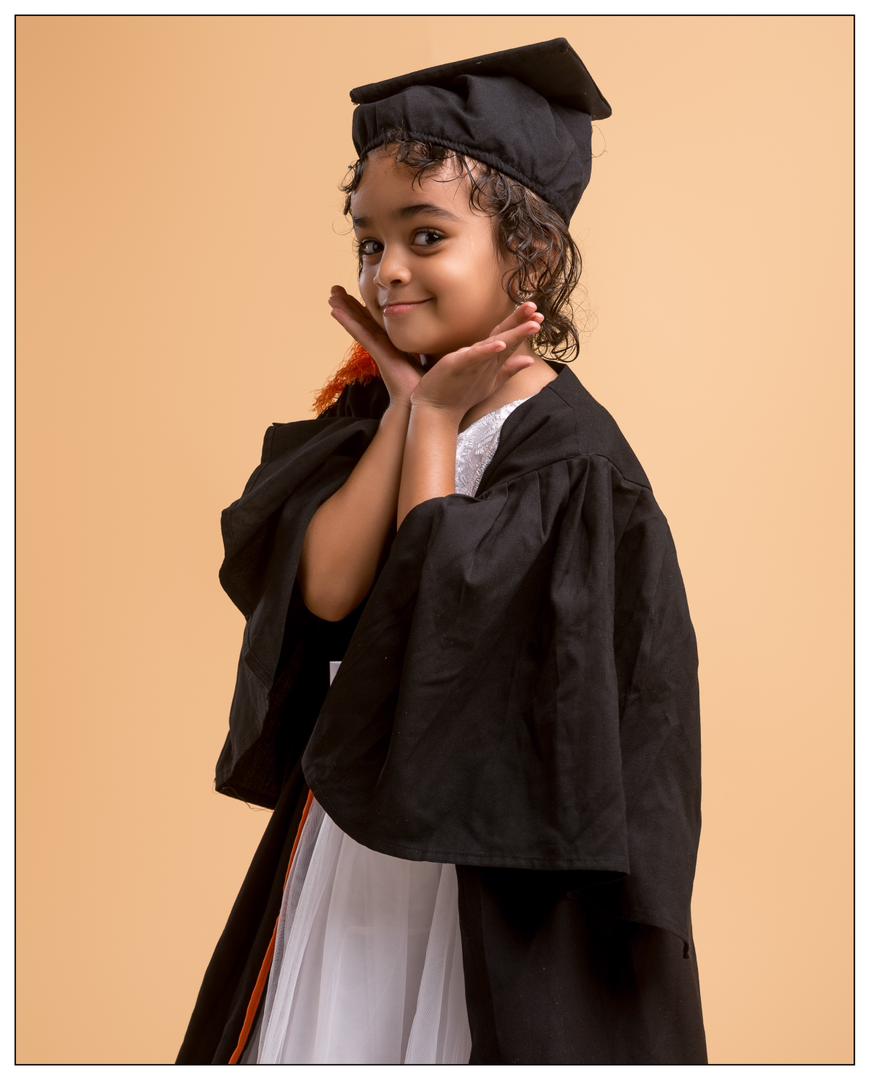 Aayah Raheem Mohammed graduating in grad gown