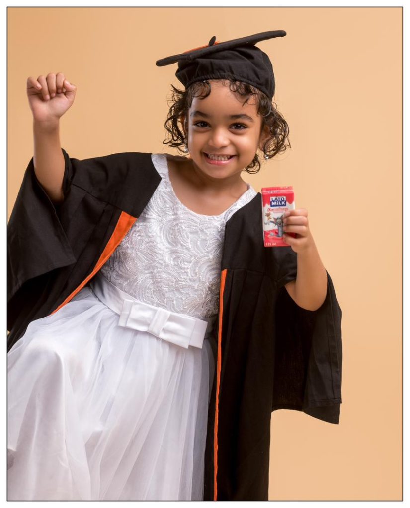 Aayah Raheem Mohammed with LATO MILK