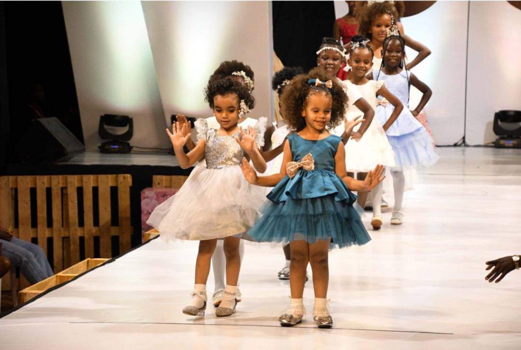 Aayah Raheem Mohammed on the runway during bride and groom expo