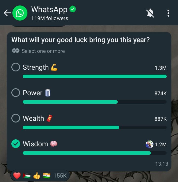 WhatsApp Poll: Strength Vs Wisdom