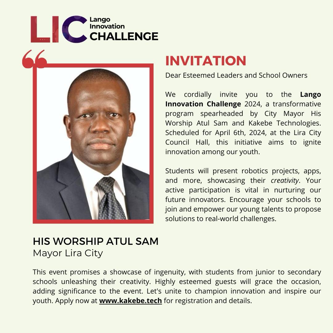 Mayor Lira city announces Lango Innovation Challenge
