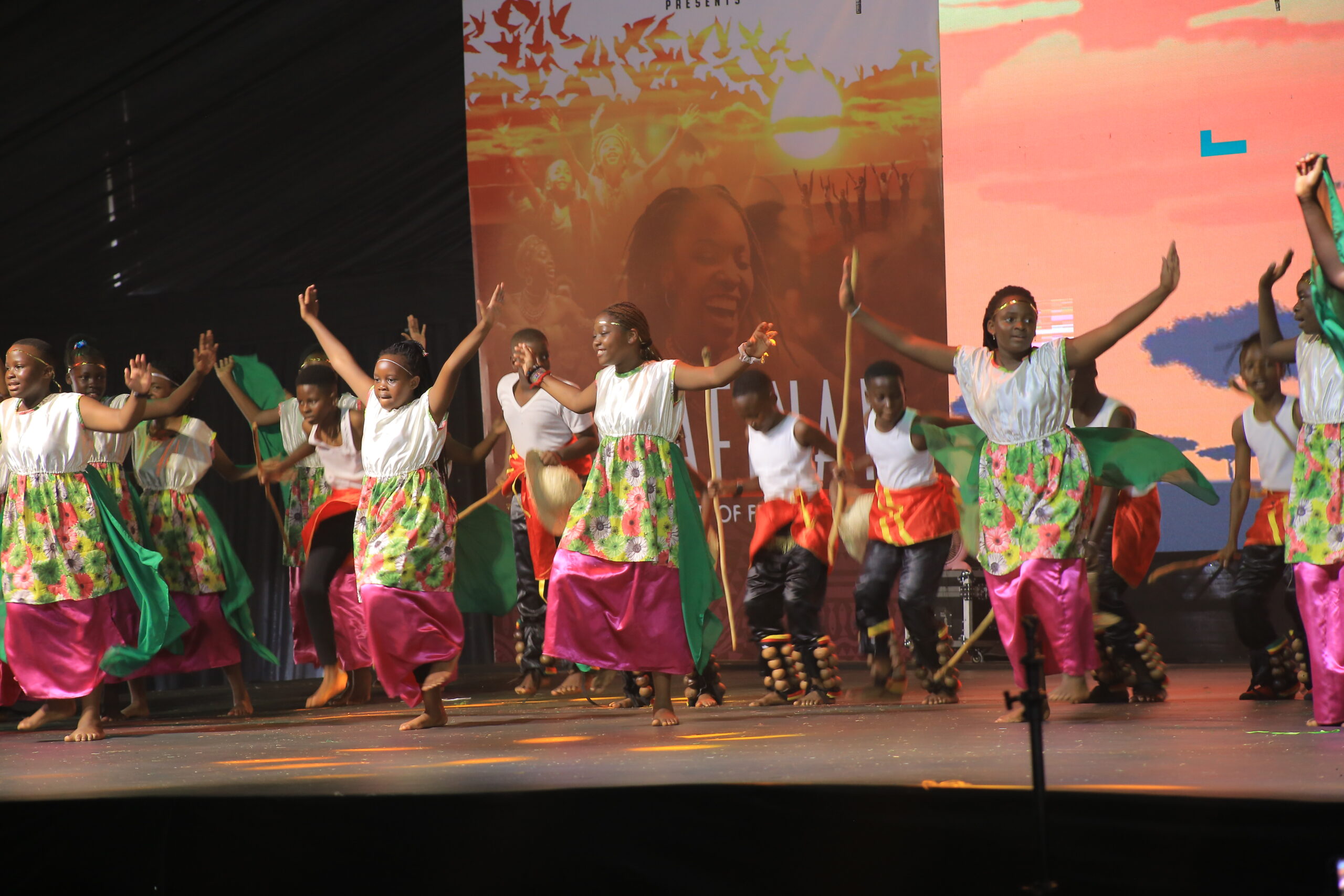 Dancing makiga aka rukiga dance from taibah international school for the Sarafina play