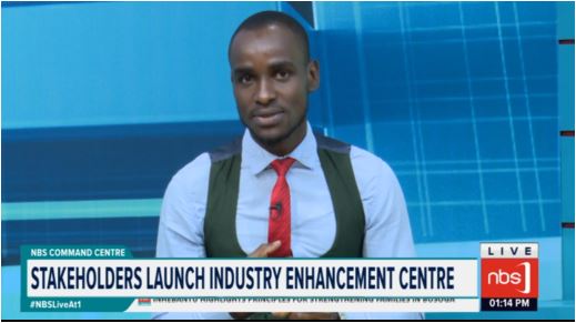 Kagoro Joshua reading news on NBS TV