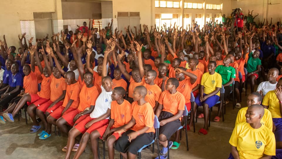 Miss Heritage speaking at The Miss Lango Mentorship Program 2024