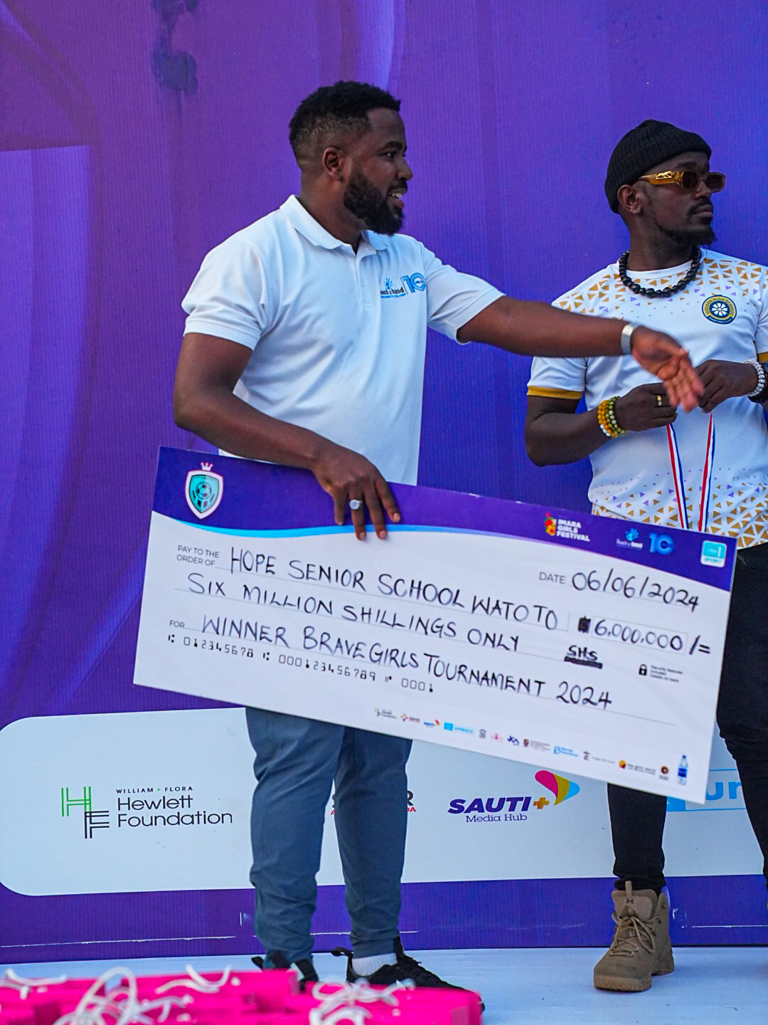 Tenge Tenge, Miss Uganda at BNN, Imara Girls Tournament 35 Humphrey awarding the winners