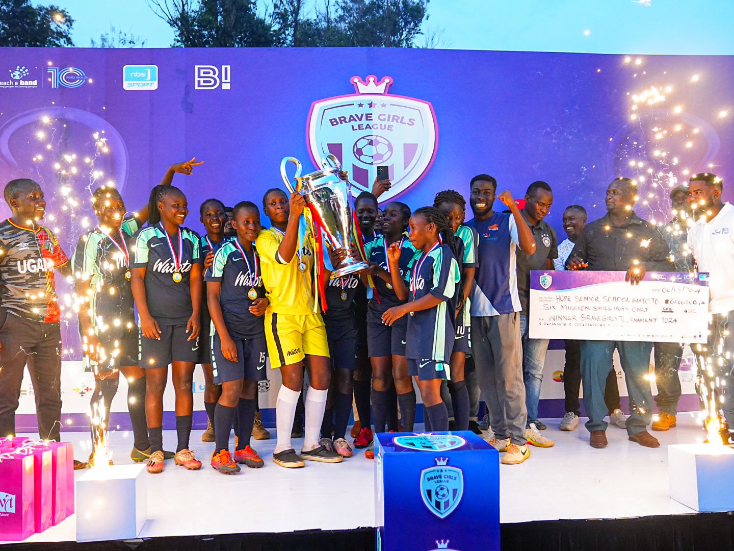 Tenge Tenge, Miss Uganda at BNN, Imara Girls Tournament 34 Hope secondary school watoto were the 2024 winners of the Imara Brave Girls Tournament