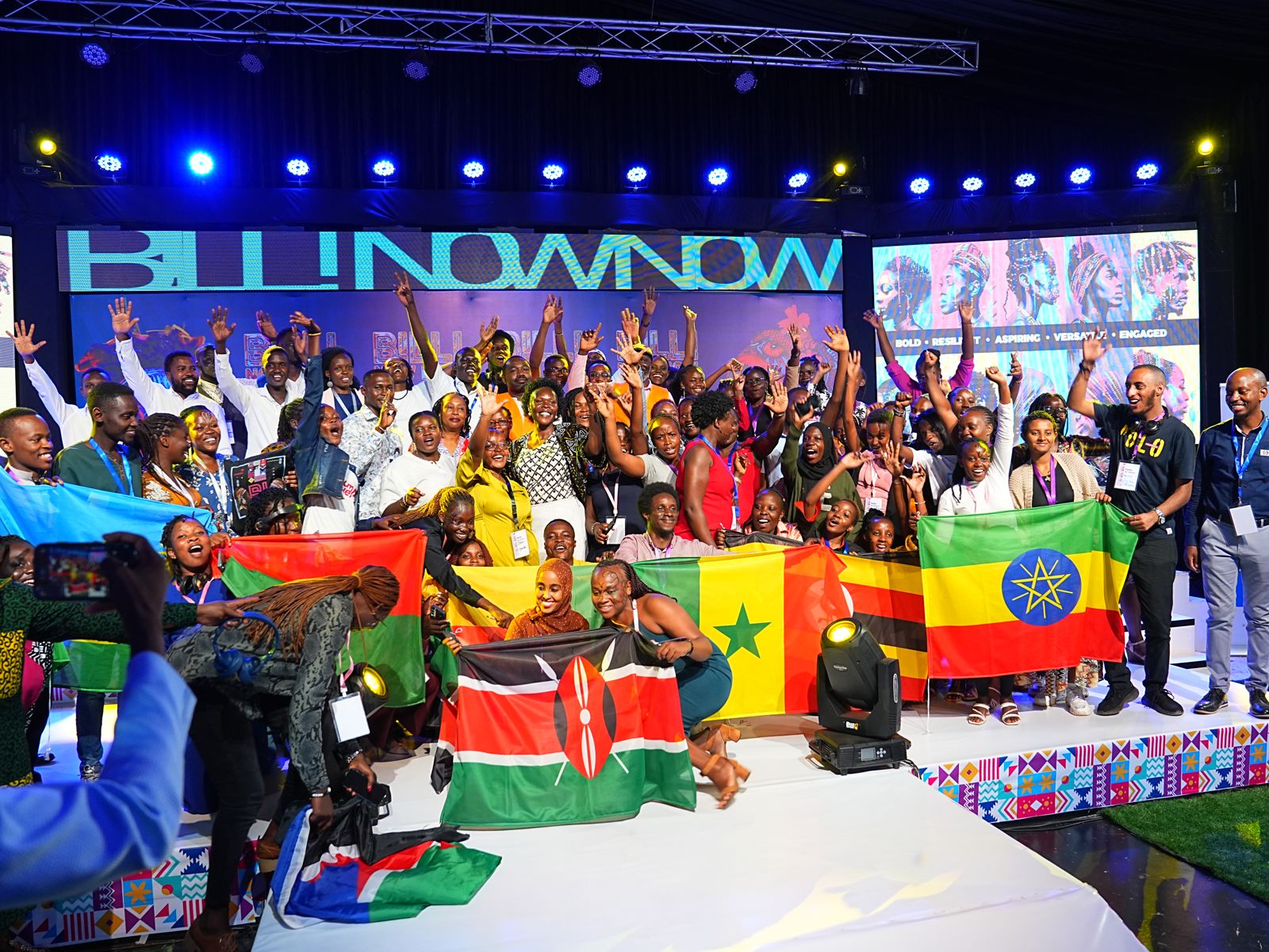 All flags of countries that attended BNN Youth Summit