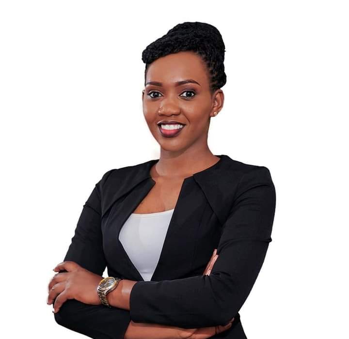 Phiona Nyamutoro in black