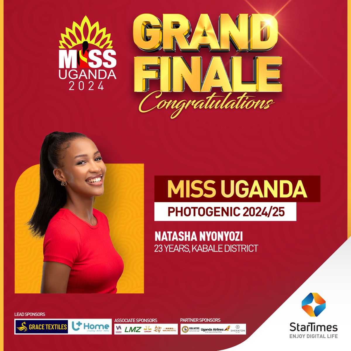 Miss Uganda 2024-25 Winner New Reigning Queen is Natasha Nyonyozi
