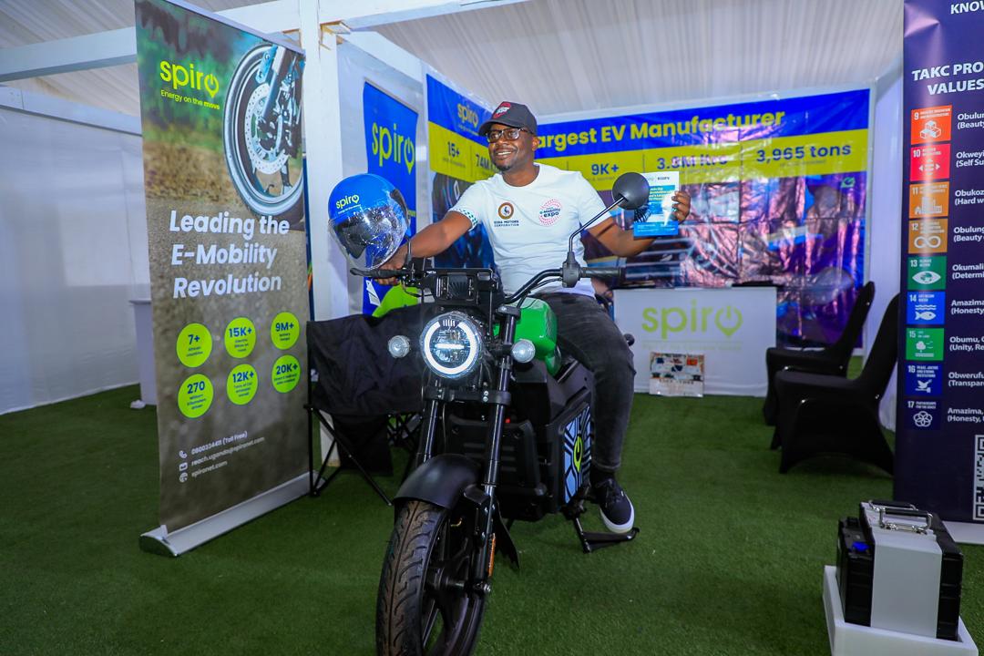 Ceo of Sauti Plus Media Hub, Jerome Ayazika at the Kiira motors E-Mobility expo