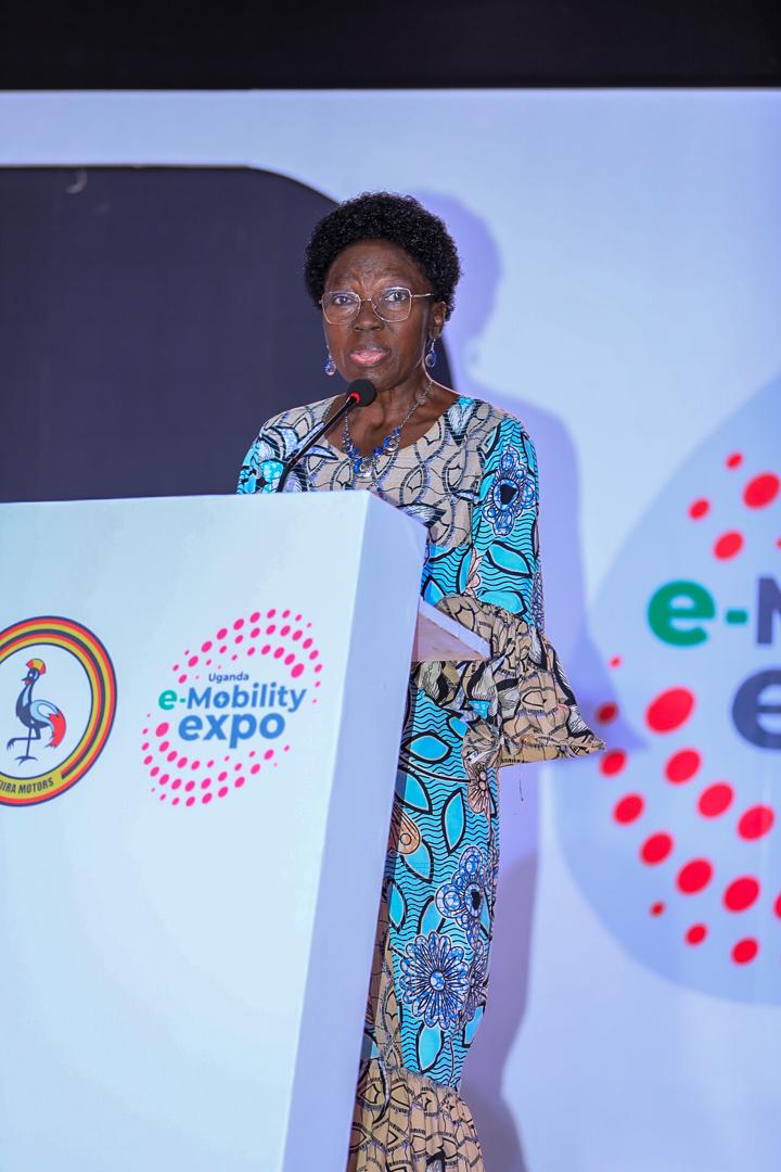Hon Rebecca Kadaga at Kiira motors E-Mobility expo