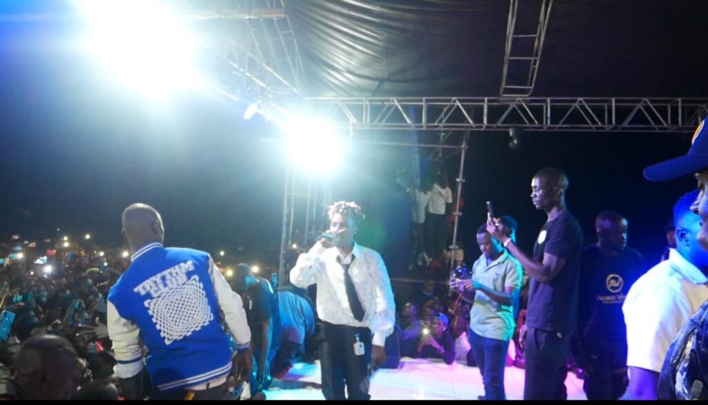 Acidic Vokoz on stage at Burudika Na East Fm 2024
