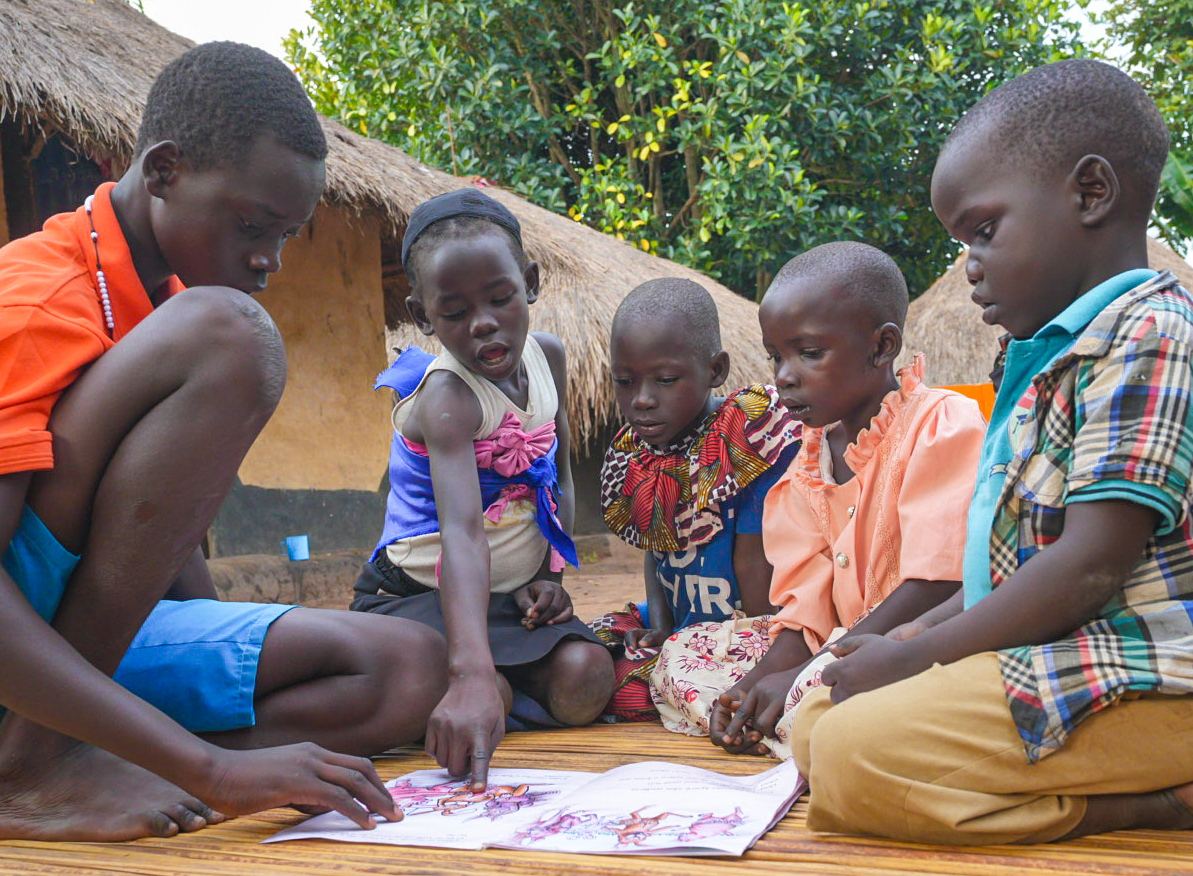LABE Uganda Children reading and writing