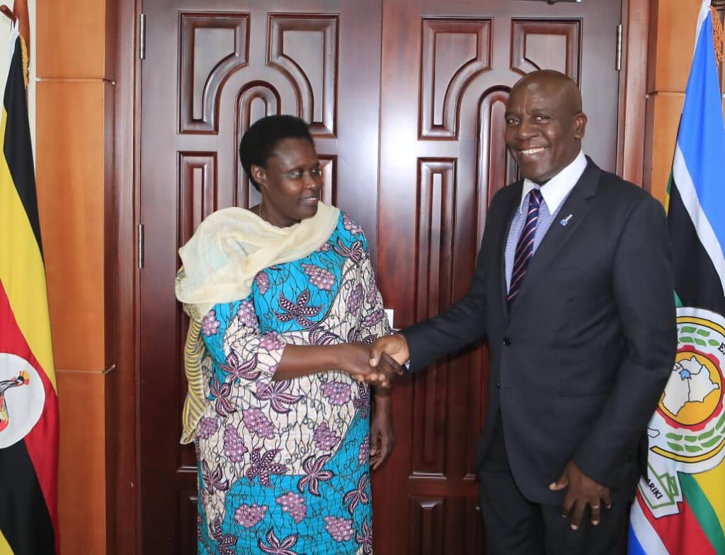 Vice President of Uganda, Maj. (Rtd) Jessica Alupo Meets Charles Mudiwa, dfcu Bank’s CEO