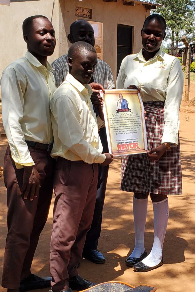 Senior Six Candidates receive OBEN's success card 