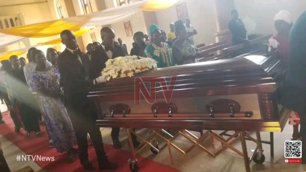 Margaret Baba Diri's body at Ediofe Cathedral.