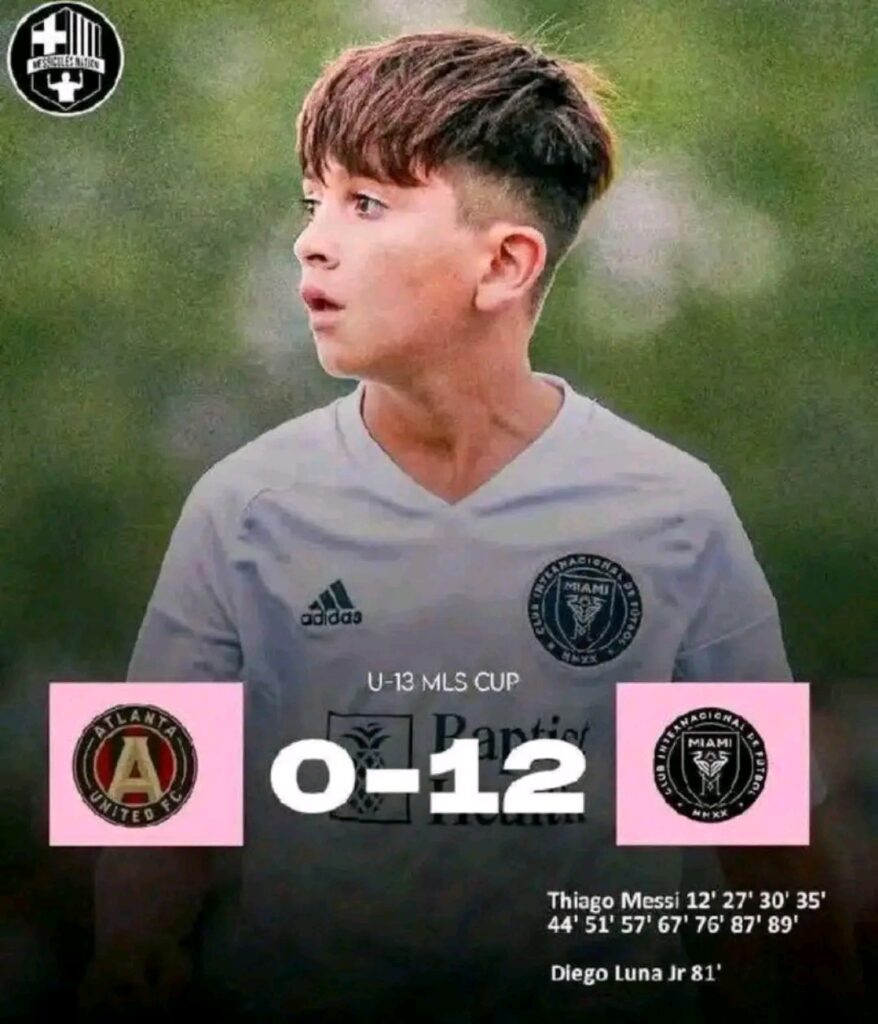 Thiago Messi score sheet